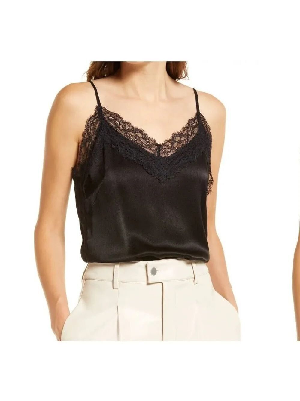 Women's Amy Lynn Lace Trim Camisole Top Sz M
